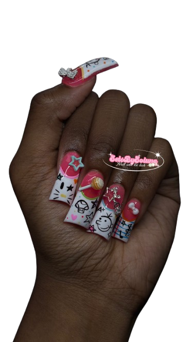 Pink Chrome Aura French Set