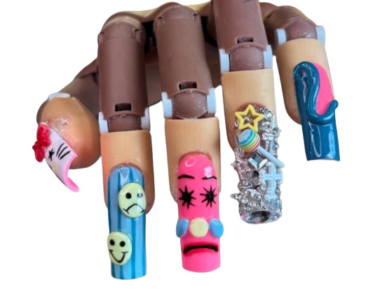 Y2K Inspired Nail Art with Bold Colors